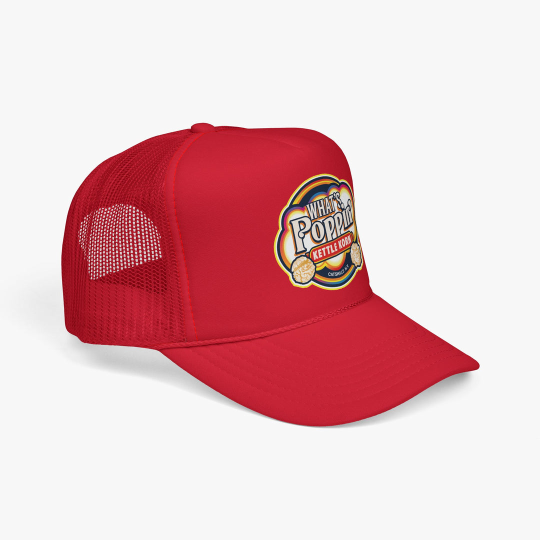 What’s Poppin’ Kettle Korn™ Trucker Hat — Vintage Mesh Snapback Cap | Classic Catskills Merch