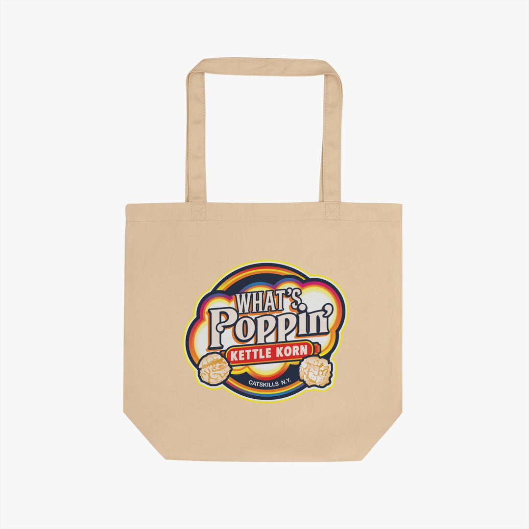 What’s Poppin’ Kettle Korn™ Eco Tote Bag — Organic Cotton Reusable Shopper | Sustainable Catskills Merch