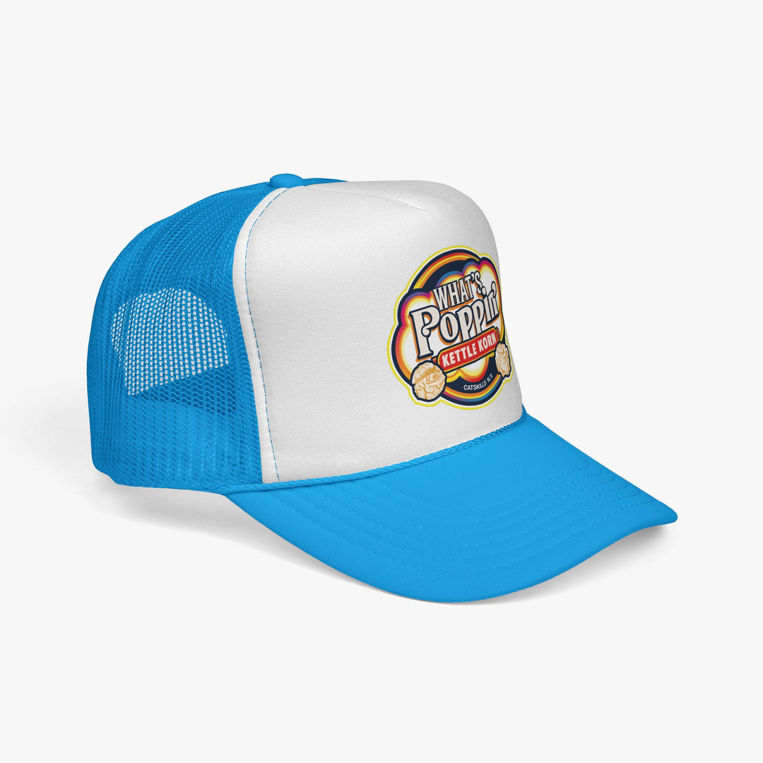 What’s Poppin’ Kettle Korn™ Trucker Hat — Vintage Mesh Snapback Cap | Classic Catskills Merch