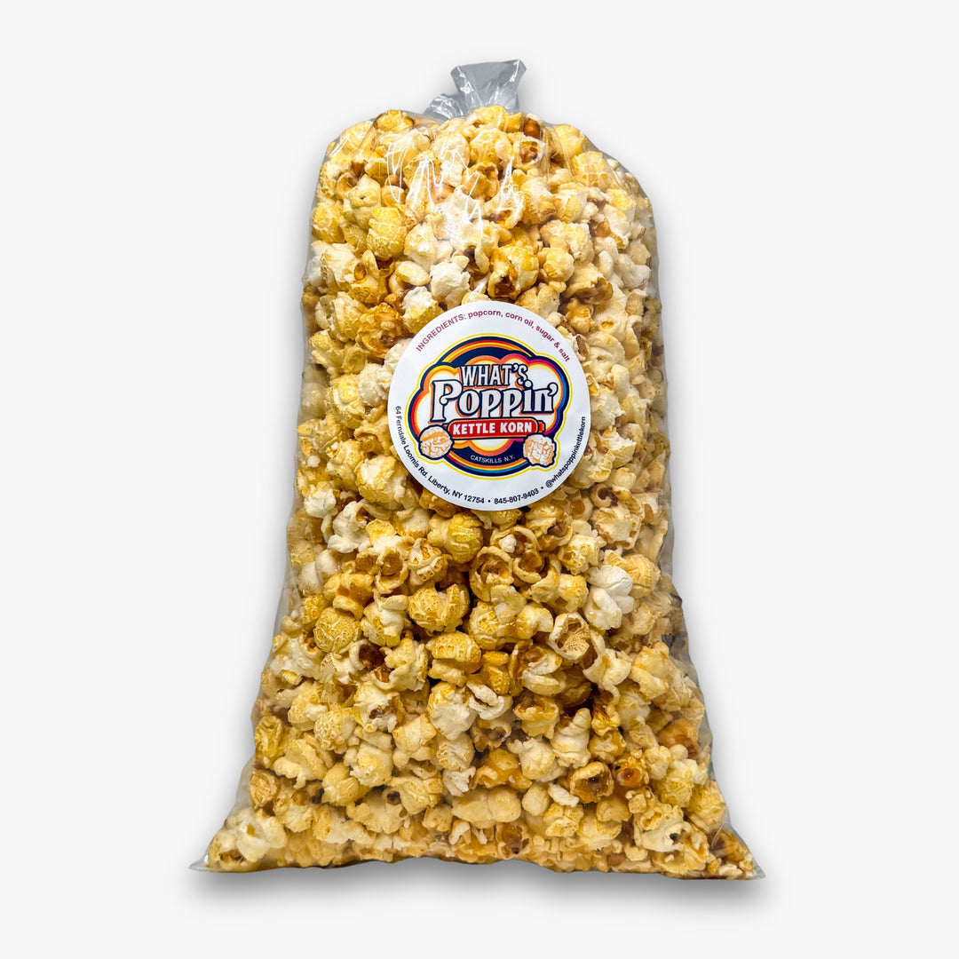 What’s Poppin’ Kettle Korn – Large 18 oz Bag | Hand-Popped Sweet & Salty Popcorn from the Catskills