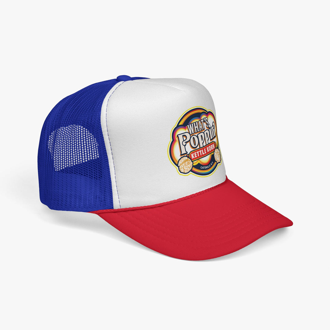 What’s Poppin’ Kettle Korn™ Trucker Hat — Vintage Mesh Snapback Cap | Classic Catskills Merch