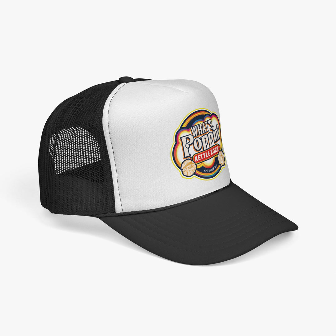 What’s Poppin’ Kettle Korn™ Trucker Hat — Vintage Mesh Snapback Cap | Classic Catskills Merch