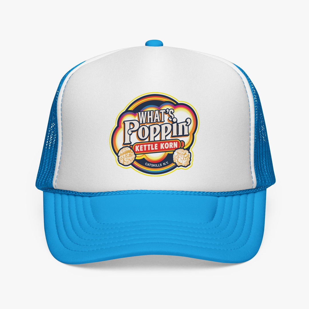 What’s Poppin’ Kettle Korn™ Trucker Hat — Vintage Mesh Snapback Cap | Classic Catskills Merch